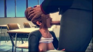 young teacher and pervert fat man at school (anal oral cum)