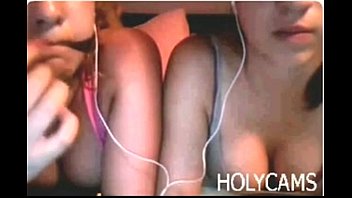 Two teens tease friends tits amd pussy on webcam