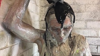 I'm gonna get SO MESSY for you! - Sweet Girl playing in Gunge and Clay.