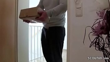 German Teen Seduce Postman to Fuck when Mom away