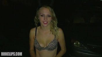 Hot blonde blonde picked up trick or treating