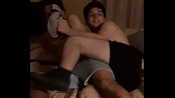 Two young hot guys fucking together in friends house