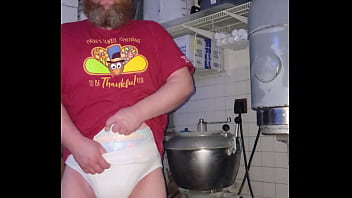 Thick diaper and underwear at work