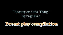 3DCG Visual Novel Beauty and the Thug - Breasts nipple play compilation and cumming with squirting
